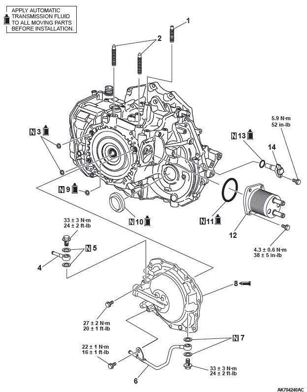 Mitsubishi Outlander. Automatic Transaxle Overhaul