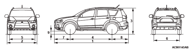 Mitsubishi Outlander. General Data and Specifications