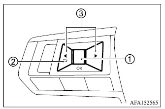 Mitsubishi Outlander steering wheel controls for the full-screen multi-information display