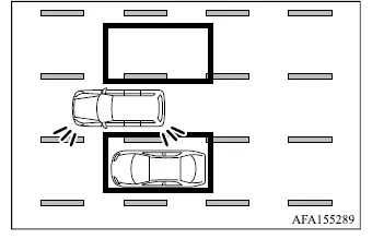 Mitsubishi Outlander BSW warning with turn signal activated while a vehicle approaches from behind