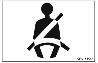 Mitsubishi Outlander seat belt warning light and reminder chime indicator
