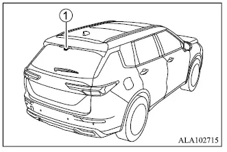 Mitsubishi Outlander frameless digital rearview mirror camera area on the rear window
