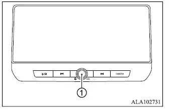 Mitsubishi Outlander SDA rearview camera display settings menu and MENU button