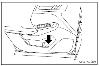 Mitsubishi Outlander soft bottle holders in the front and rear door pockets