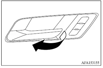 Mitsubishi Outlander interior door handle operation for unlocking and opening a door