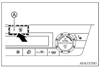 Mitsubishi Outlander Type A rear window and door mirror defogger switch