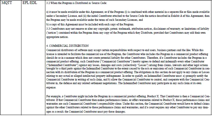 Mitsubishi Outlander e-CALL open source software license information page 5