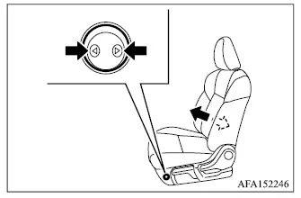 Mitsubishi Outlander driver seat lumbar support adjustment switch