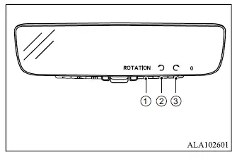 Mitsubishi Outlander digital rearview mirror image rotation adjustment screen