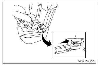 Mitsubishi Outlander rear-facing child restraint with rigid LATCH connectors attached to lower anchors