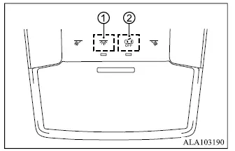 Mitsubishi Outlander overhead interior light switch and automatic door-linked lighting controls