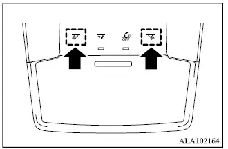 Mitsubishi Outlander front overhead map lights and touch controls