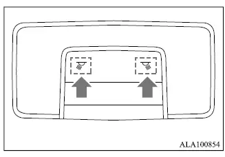 Mitsubishi Outlander second-row overhead dome lights and touch controls