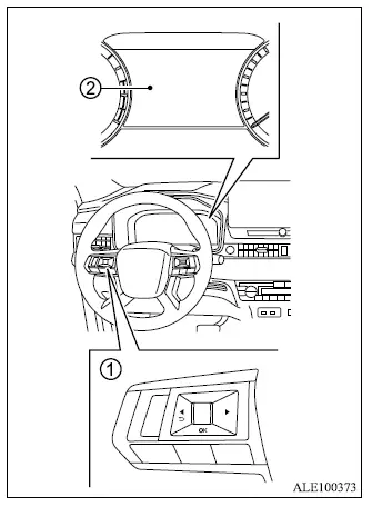 Mitsubishi Outlander LDW display warning when the vehicle approaches a lane boundary