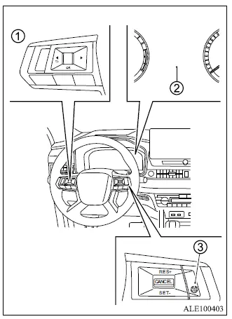 Mitsubishi Outlander steering wheel controls and multi-information display for Lane Departure Prevention settings