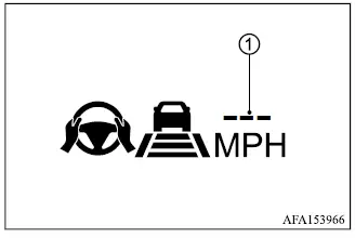 Mitsubishi Outlander MI-PILOT Assist set speed indicator blinking when system conditions are not met