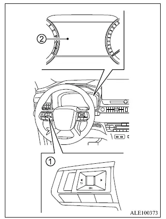 Mitsubishi Outlander parking sensor settings using steering wheel controls and multi-information display