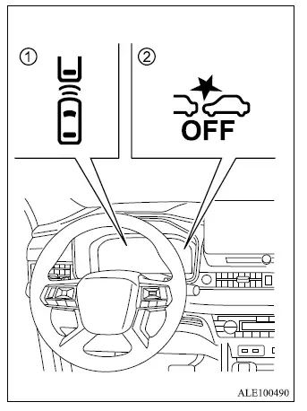 Mitsubishi Outlander PFCW front radar sensor location