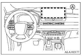 Mitsubishi Outlander Smartphone-link Display Audio screen showing the rearview camera image