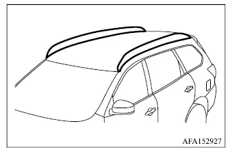 Mitsubishi Outlander roof side rails for installation of cargo cross bars