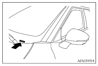 Mitsubishi Outlander Vehicle Identification Number VIN plate location