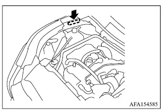 Mitsubishi Outlander chassis number location in the right side of the engine compartment