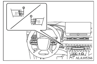 Mitsubishi Outlander ventilated front seat switches and airflow level indicators