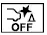 Mitsubishi Outlander Rear Automatic Emergency Braking OFF warning symbol