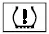 Mitsubishi Outlander low tire pressure and TPMS warning light symbol